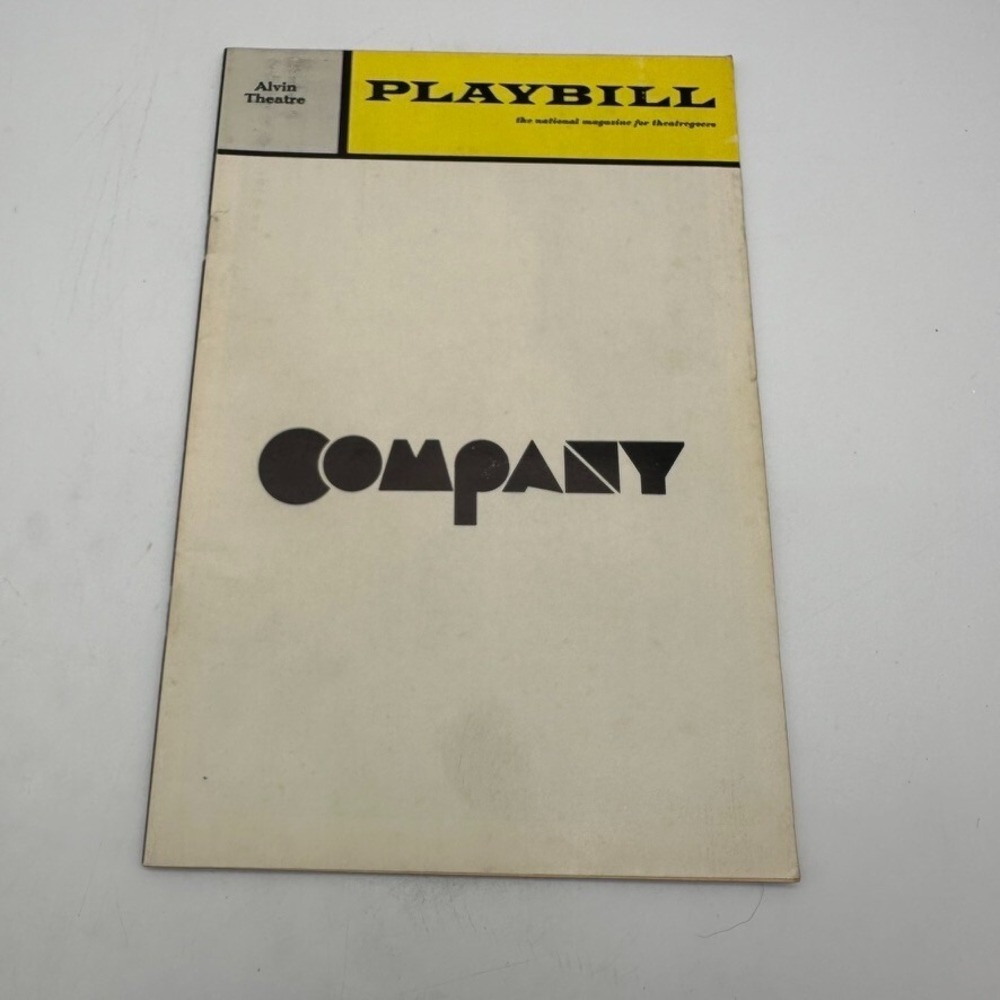 COMPANY - THE ALVIN THEATRE PLAYBILL - LARRY KERT - Oct 1970